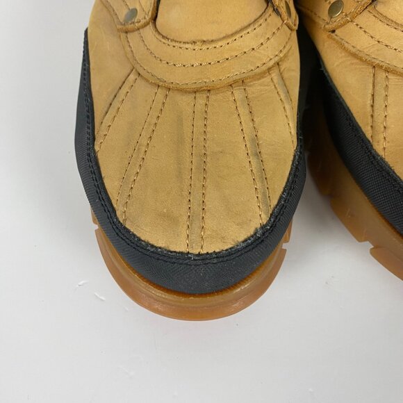Polo Ralph Lauren Tenard Boots Men's 9.5 D Duck Boots Tan Brown Suede Leather - Picture 11 of 16